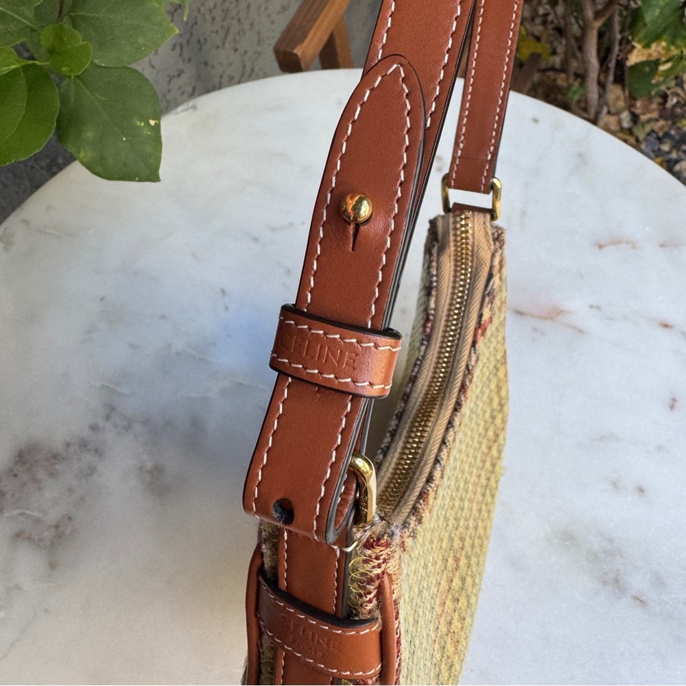 Celine Tweed & Sequin Mini Ava Crescent Shoulder Bag - Picture 8 of 16